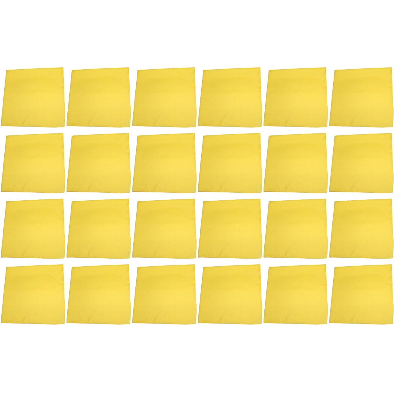 24 Pack Solid Polyester Bandanas Bulk Set for Crafts Costumes or Teams